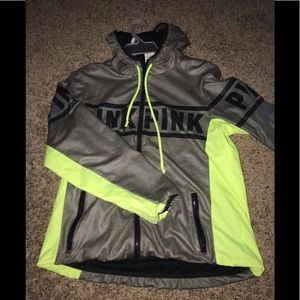 Rain coat/ Anorak neon lime PINK jacket